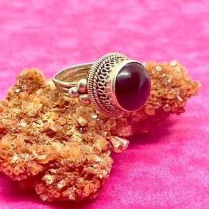 Vintage Sterling Handmade Onyx Ring